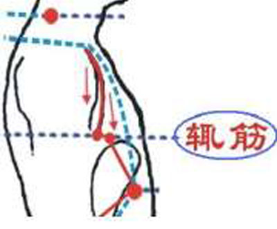 輒筋穴→治胸脅痛、嘔吐