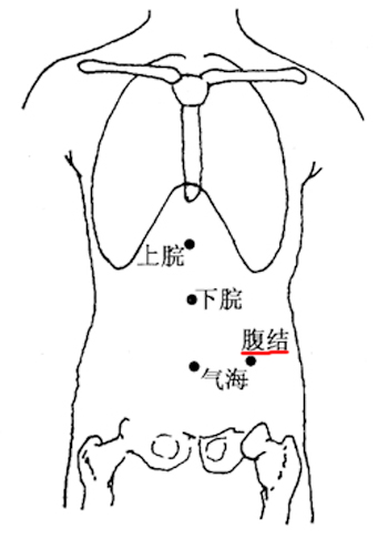 腹結(jié)穴→治腹痛、痢疾