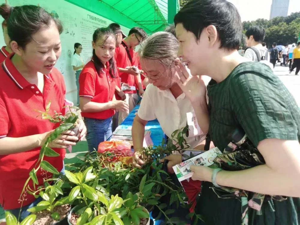 現(xiàn)場市民踴躍參加中藥知識提問和現(xiàn)場認藥活動