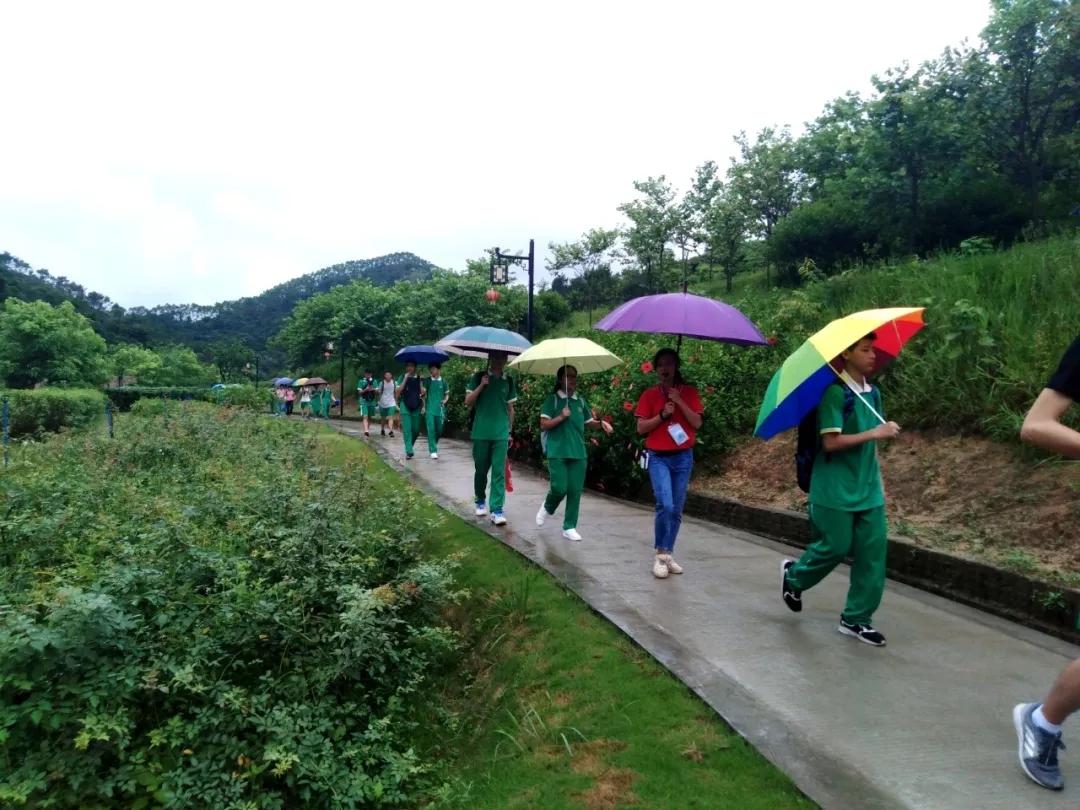 同學們在國醫(yī)園和百草園參觀、學習